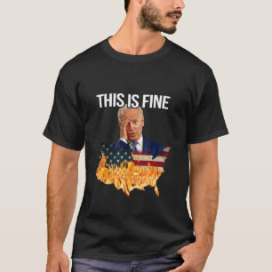 T-shirt Anti Biden C'est un beau mème Parody America Flag 