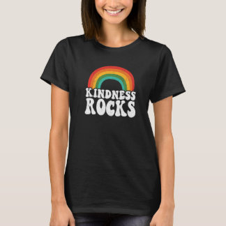 T-shirt Anti Bullying Hippie Retro Teacher Rainbow Kindnes