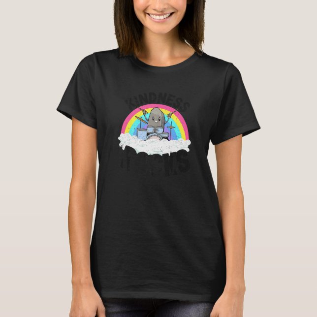 T-shirt Anti Bullying Rainbow Retro Music Teacher Kindness (Devant)