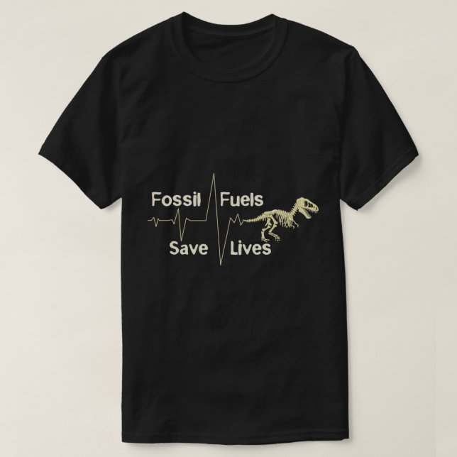 T-shirt Anti-Changement Climatique Anti-Socialisme Fossile (Design devant)
