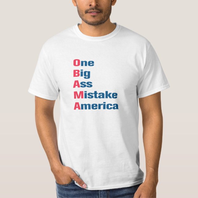 T-shirt Anti chemise d'Obama (Devant)