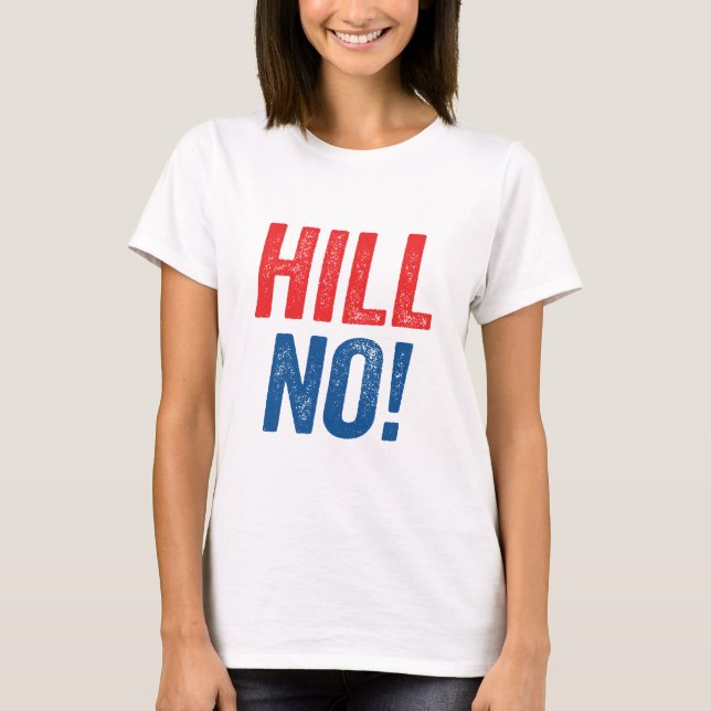 T-shirt Anti colline de Hillary non ! (Devant)
