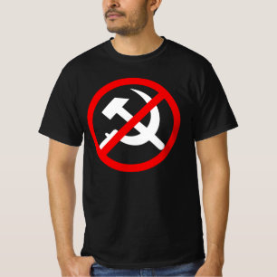T-shirt anti-communiste audacieux à deux faces pou