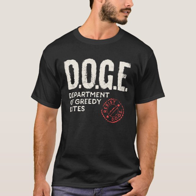 T-shirt Anti DOGE D.O.G.E. Définition du sens réel (Devant)