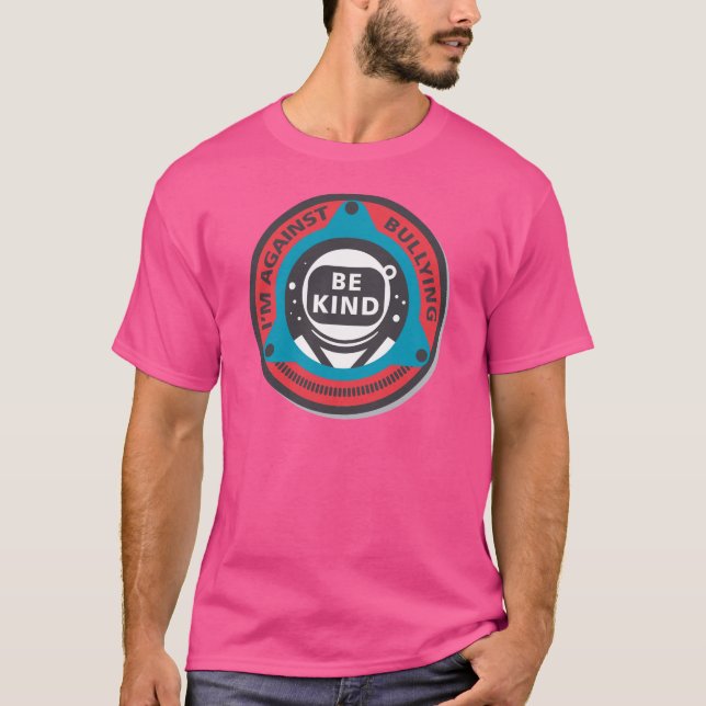 T-shirt Anti jour rose de intimidation Im de chemise (Devant)