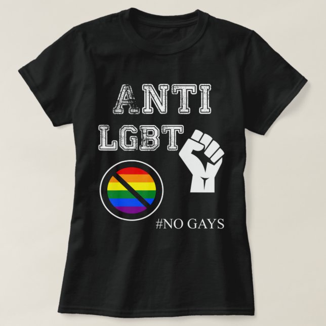 T-shirt Anti Lgbt Et Femmes Non Gays.Png (Design devant)