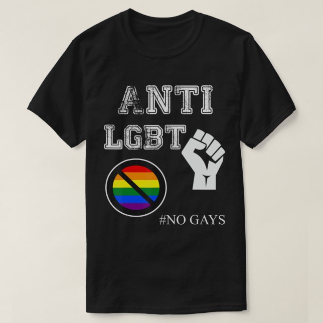 T-shirt Anti Lgbt Et Femmes Non Gays.Png (Design devant)
