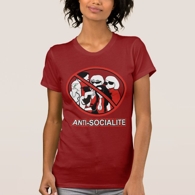 T-SHIRT ANTI MEMBRE DE LA HAUTE SOCIÉTÉ (Devant)