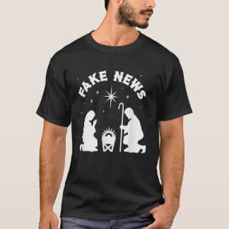 T-shirt Anti Noël Religion Athée Fausses Nouvelles Nativit