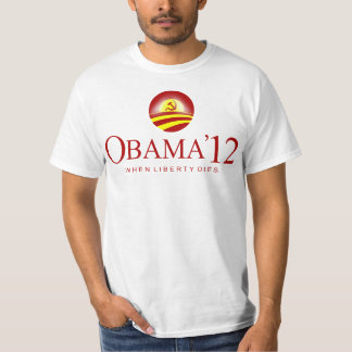T-shirt Anti-Obama 2012 où la liberté meurt