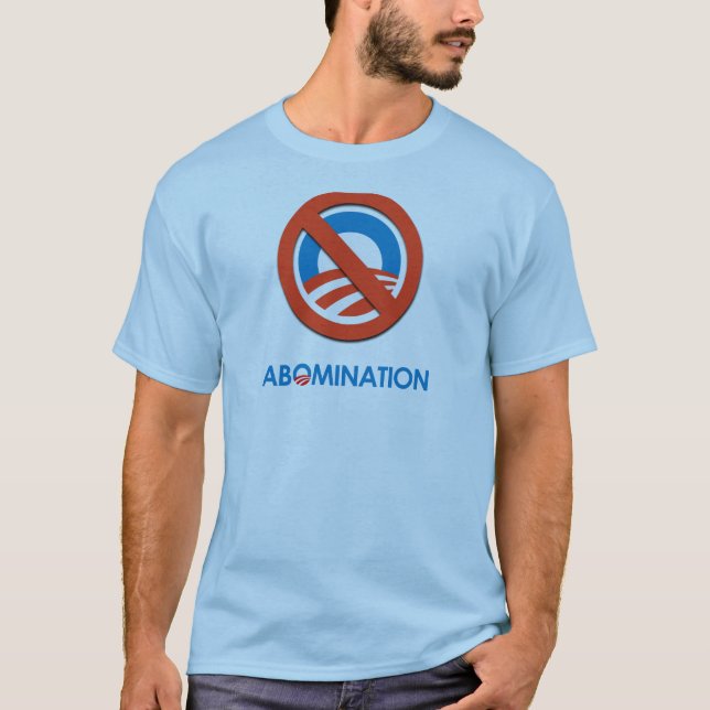 T-shirt Anti-Obama - abomination (Devant)