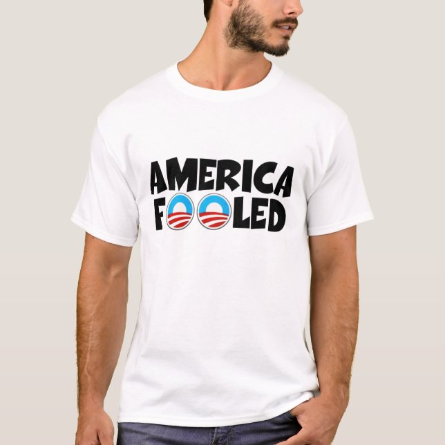 T-shirt Anti Obama, Amérique a dupé (Devant)