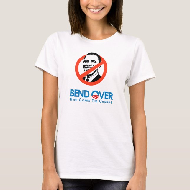 T-shirt Anti-Obama - courbure plus de pour le changement (Devant)
