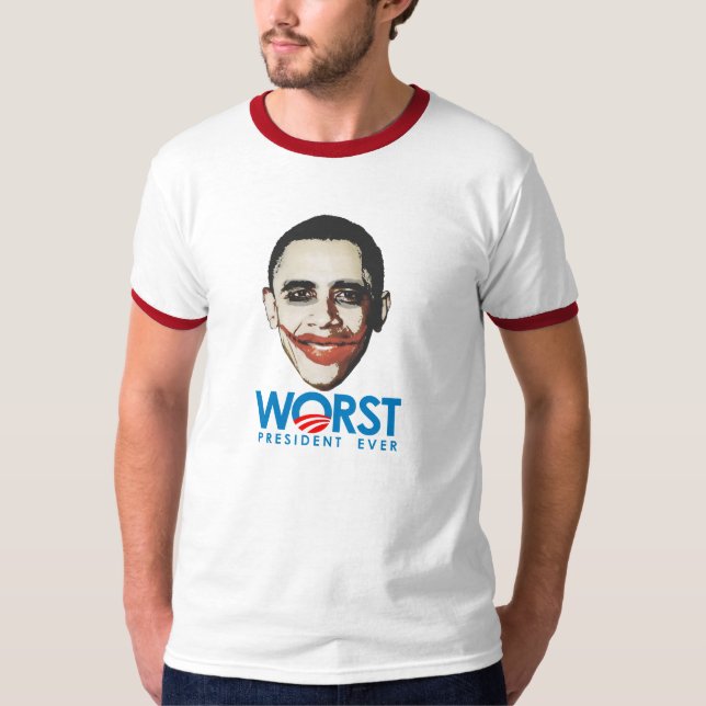 T-shirt Anti-Obama - le plus mauvais Président Ever (Devant)