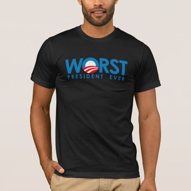 T-shirt Anti-Obama - le plus mauvais Président Ever (Devant)
