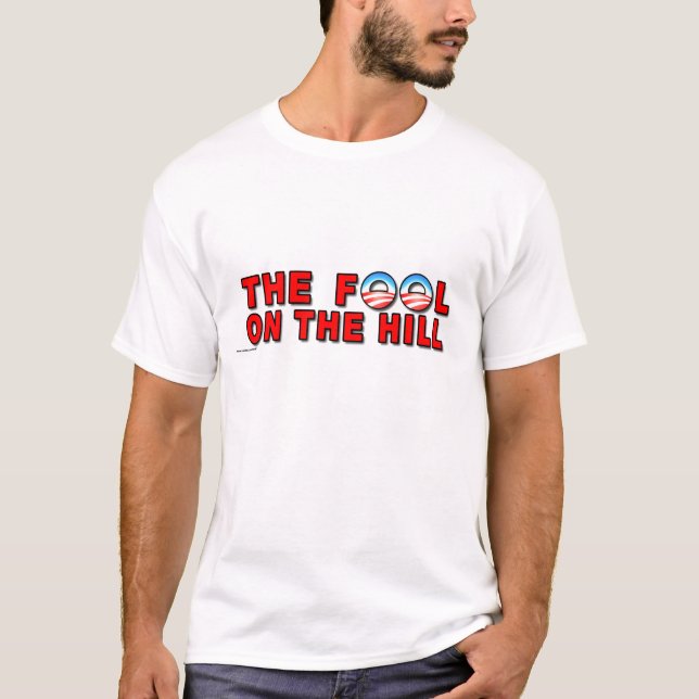 T-shirt anti-Obama "L'idiot sur la colline" (Devant)