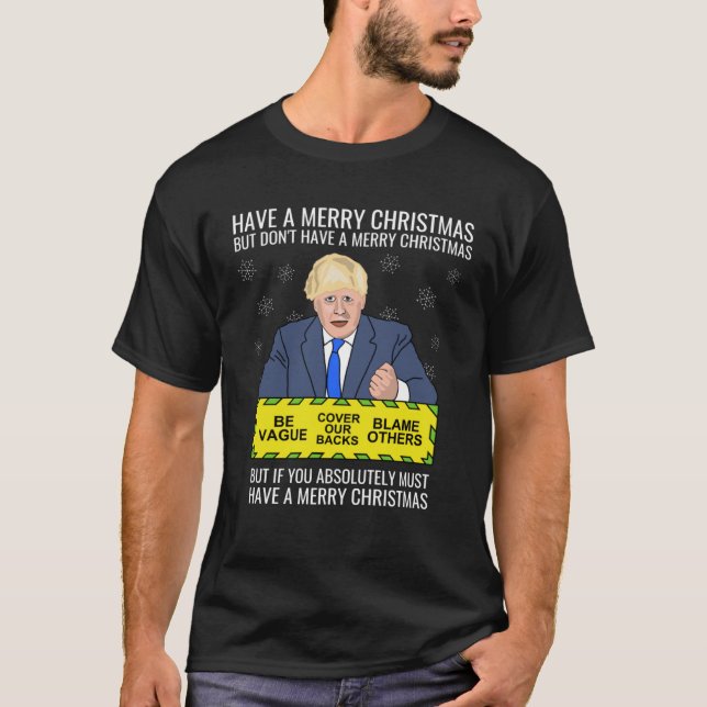 T-shirt Anti PM Johnson Conservative Tory Political Boris  (Devant)