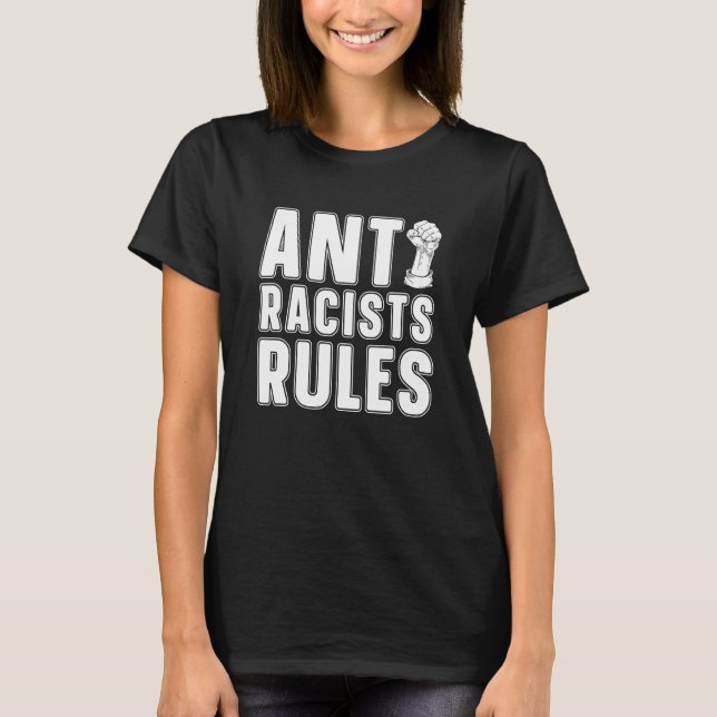 T-shirt Anti Racism Peace Black Rights Justice Equality An (Devant)