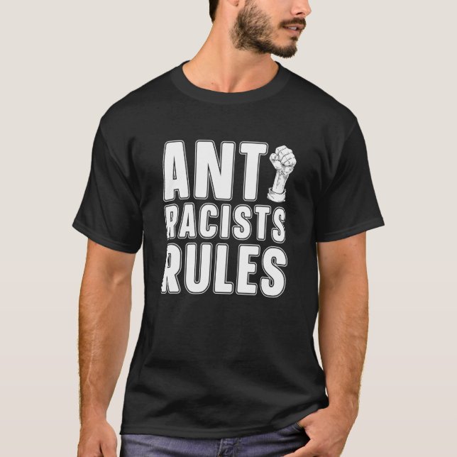 T-shirt Anti Racism Peace Black Rights Justice Equality An (Devant)