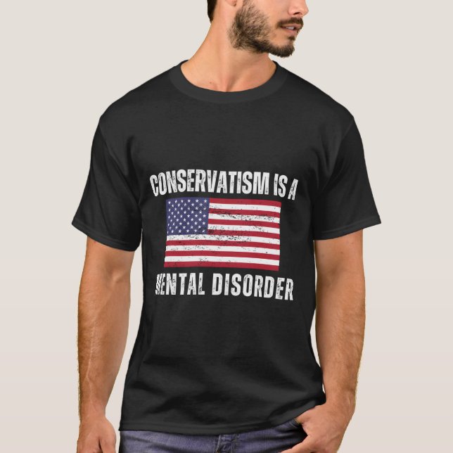 T-shirt Anti-Republican Pro Democrat American Flag America (Devant)