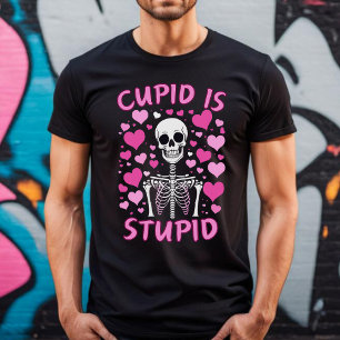 T-shirt anti-Saint-Valentin 'Cupid est stupide'