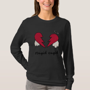 T-shirt Anti Saint-Valentin Cupidon stupide Ailes de cœur 