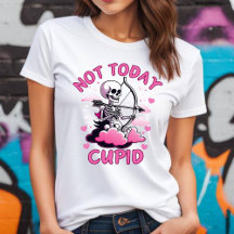 T-shirt anti Saint-Valentin Pas aujourd'hui Cupido
