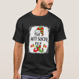 T-shirt Anti-Social Elf Matching Family Funny Christmas Pa