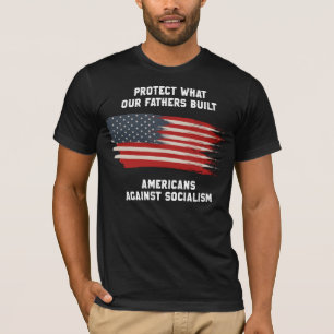 T-shirt Anti-socialisme USA 4 juillet Capitalisme Liberté