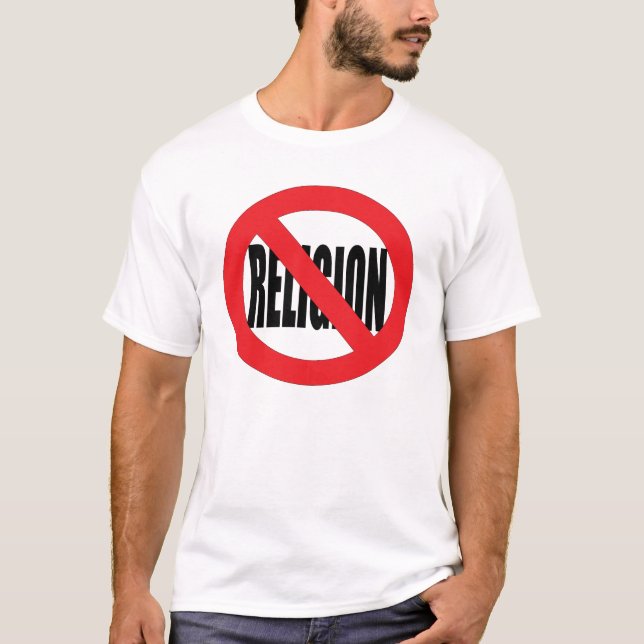 T-shirt Anti tee - shirt de religion (Devant)