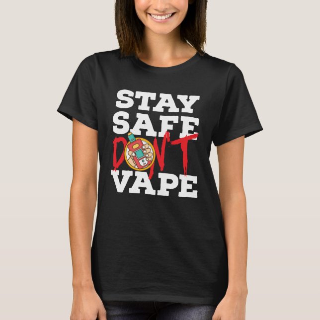 T-shirt Anti Teen Vaping Non Smoking for Anti Vape Suppo (Devant)