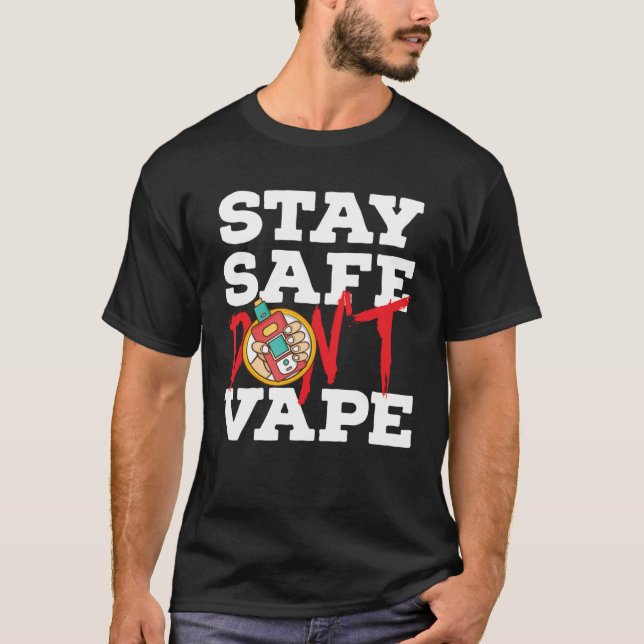 T-shirt Anti Teen Vaping Non Smoking for Anti Vape Suppo (Devant)