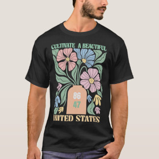 T-shirt Anti Trump Floral Boho 86 47 Cultivez De Beau