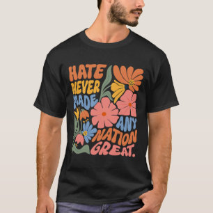 T-shirt Anti Trump Floral Democratique Président libéral