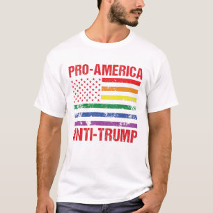 T-shirt Anti Trump LGBT Pride US Flag Pro Libéral améric