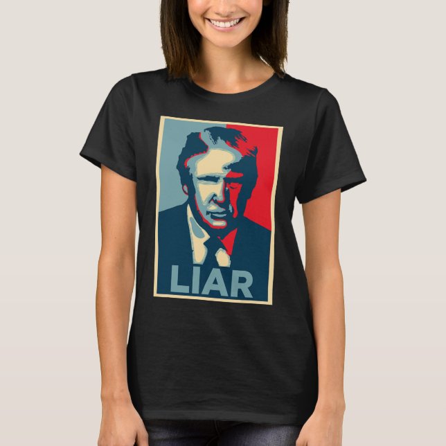 T-shirt Anti Trump Obama Hope Poster Liar  (Devant)
