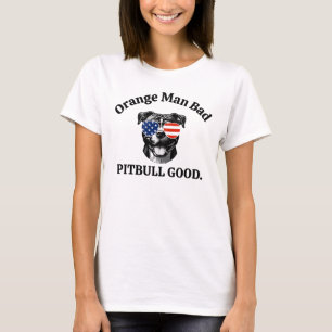 T-shirt Anti-Trump Pitbull Dog Chemise Drôle Utile Gag Cad