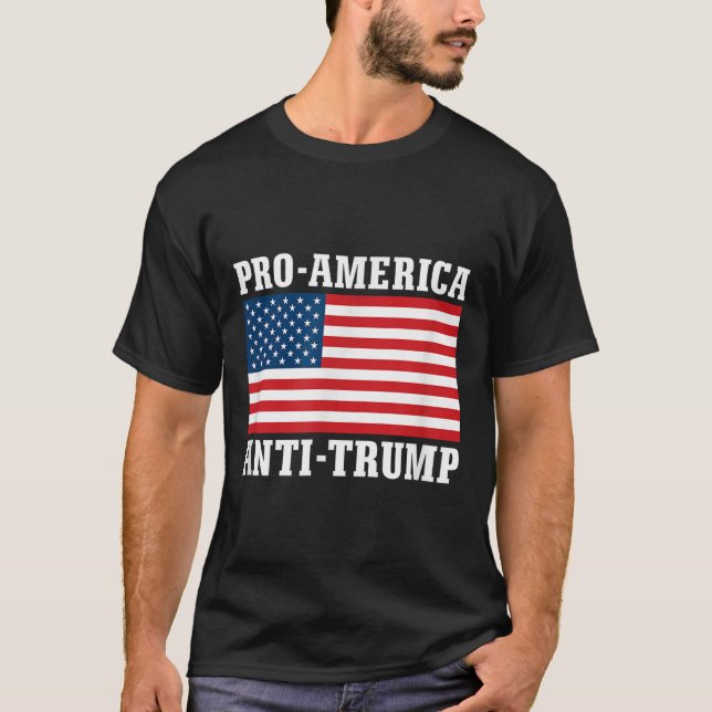 T-shirt Anti-Trump pro-américain (Devant)