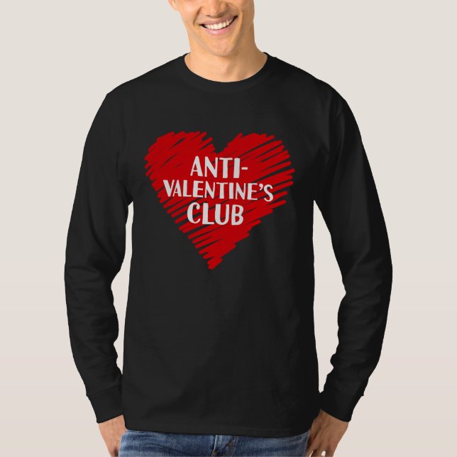 T-shirt Anti Valentine's Club Single Awareness Day 2023  V (Devant)