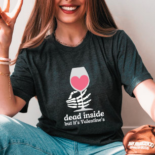 T-shirt Anti Valentine's Day Skeleton main Dead Inside