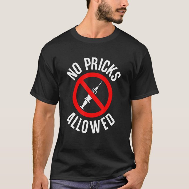 T-shirt Anti Vax No Vaccine Pun (Devant)