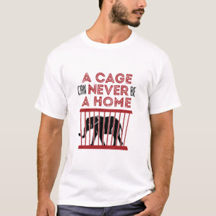 T-shirt Anti Zoo Anti Zoo Une cage ne peut jamais être une