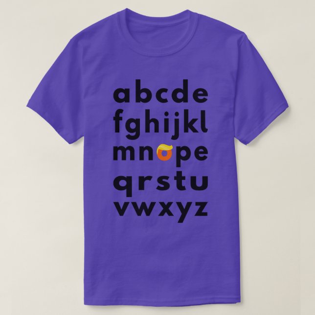 T-shirt AntiAlphabet Nope I (Design devant)