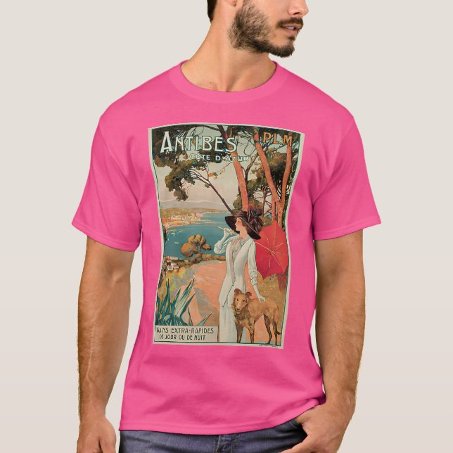 T-shirt Antibes vintage Côte d'Azur (Devant)