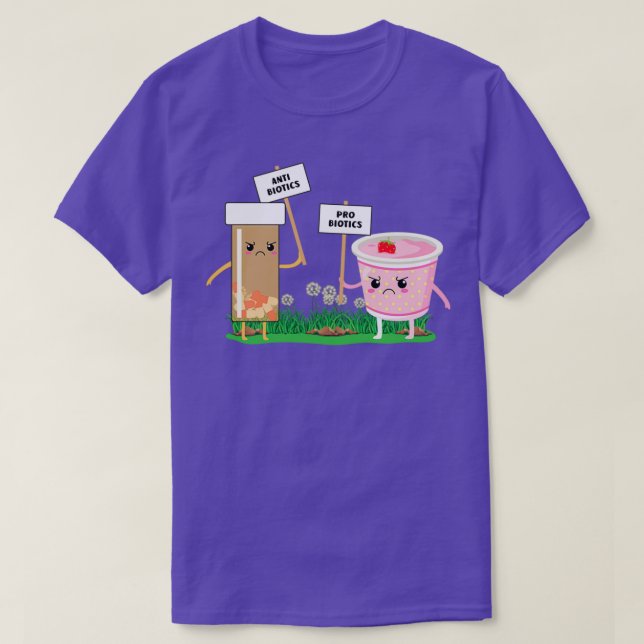 T-shirt Antibiotiques probiotiques (Design devant)