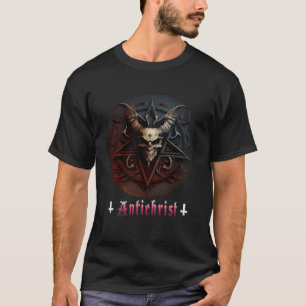 T-shirt Antichrist Satan Pentagramme Sataniste Gothique Di