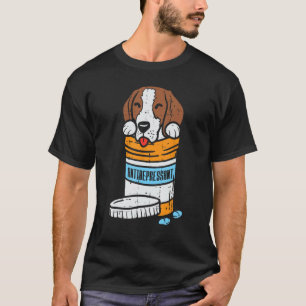 T-shirt Antidépresseur Beagle mignon animal animal chien c