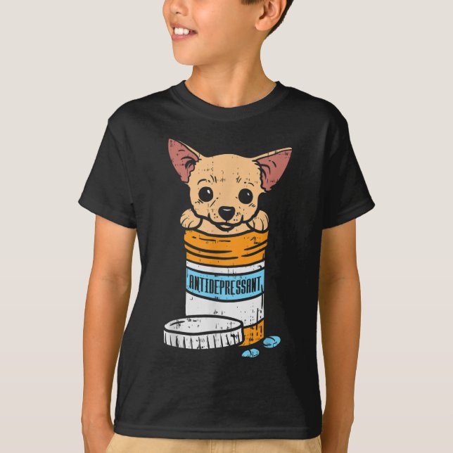 T-shirt Antidépresseur Chihuahua Cute Chiwawa Amoureux des (Devant)