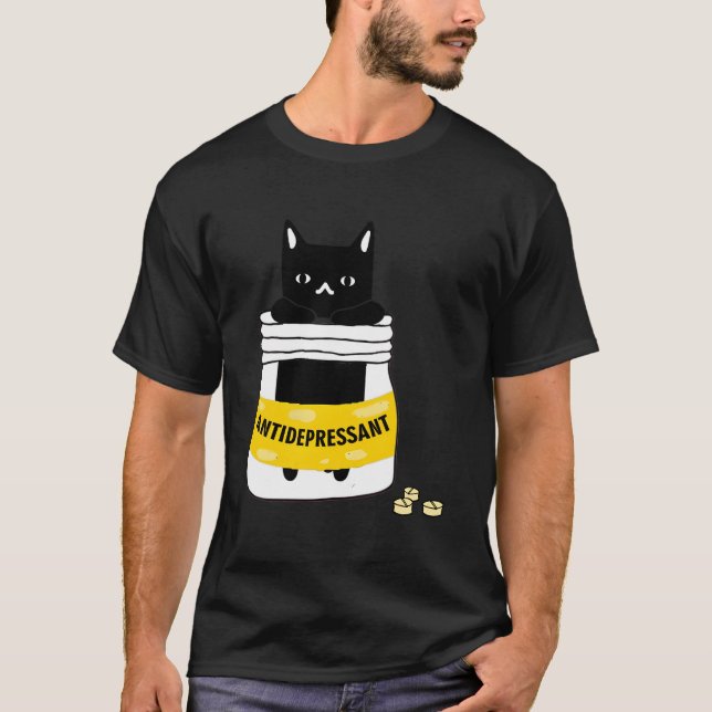 T-shirt Antidépresseur de chat (Devant)