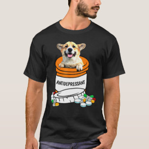 T-shirt Antidépresseur de Corgi anti dépresseurs mignon ch